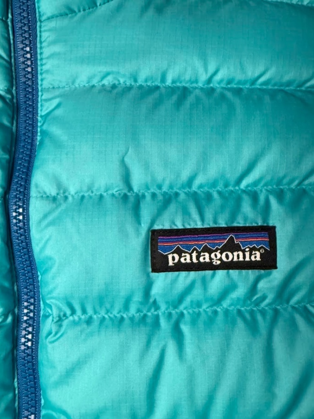 Patagonia Teal Blue Goose Down Quilted Puffer Vest - Picture 2 of 4